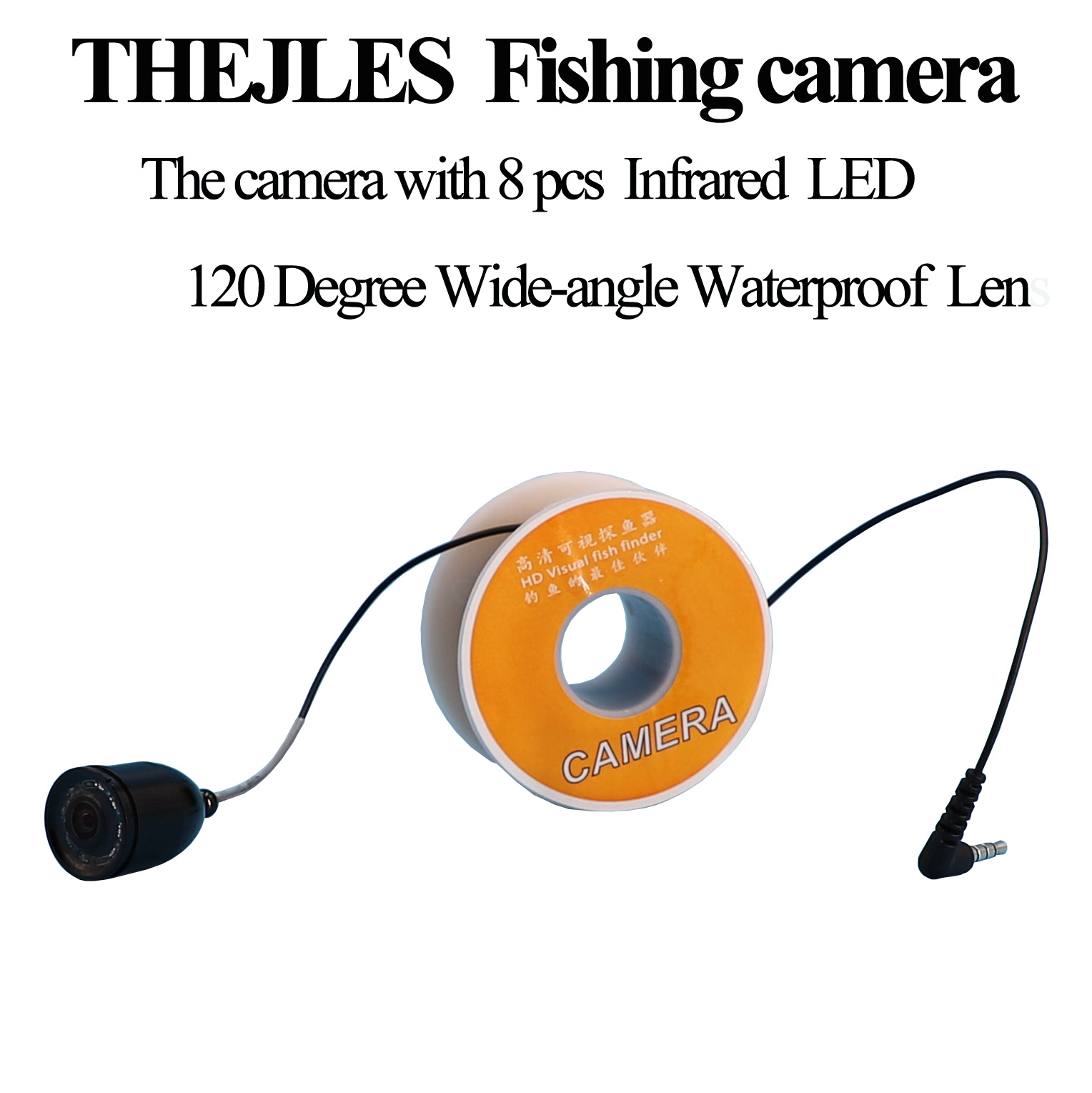 Fish Finder Cable - Câmera de Pesca Subaquática com 8