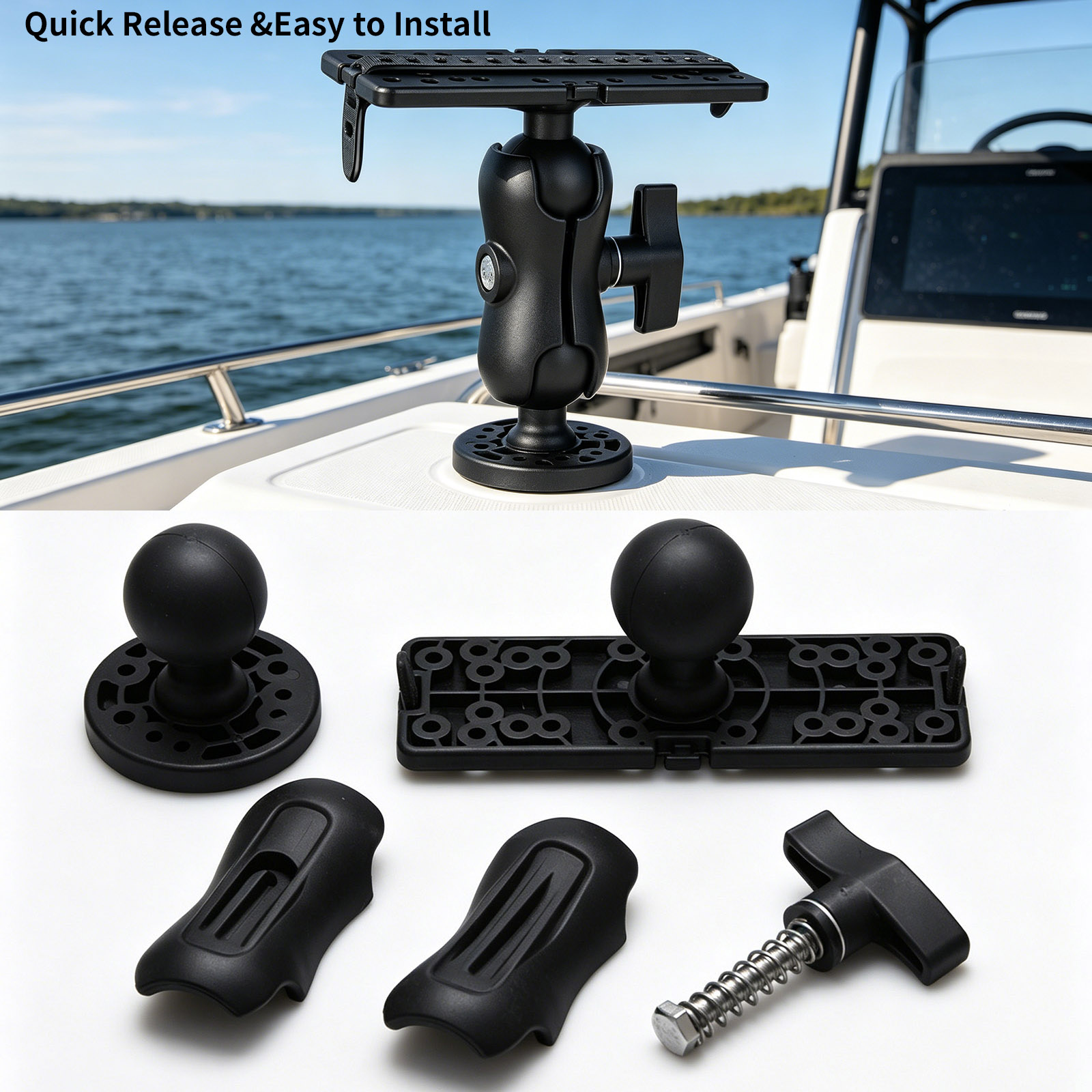 360 °   Suporte ajustável para - Fish Finder Mount avaliação e preço